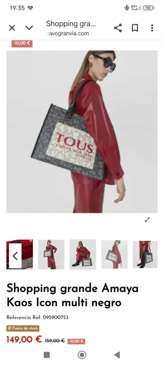 Bolso Shopping grande Amaya Kaos Icon Tous