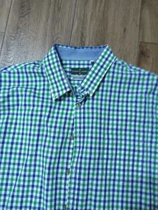 Camisa Roberto Verino cuadros azul y verde