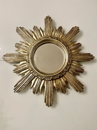 Specchio antico a raggiera oro/argento