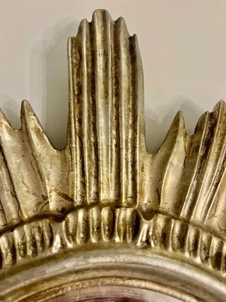 Specchio antico a raggiera oro/argento