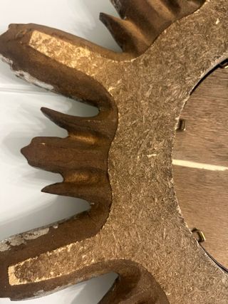 Specchio antico a raggiera oro/argento