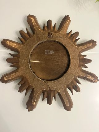 Specchio antico a raggiera oro/argento