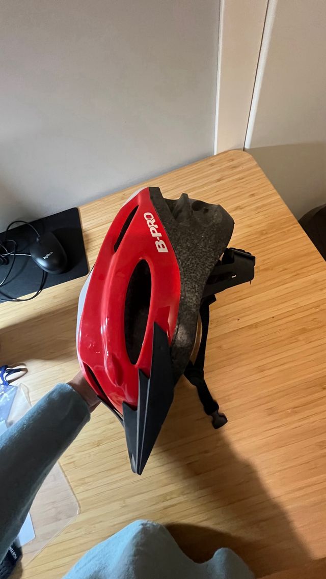 Casco B-PRO niño rojo/negro