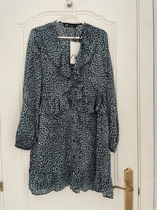 Vestido corto Zara estampado
