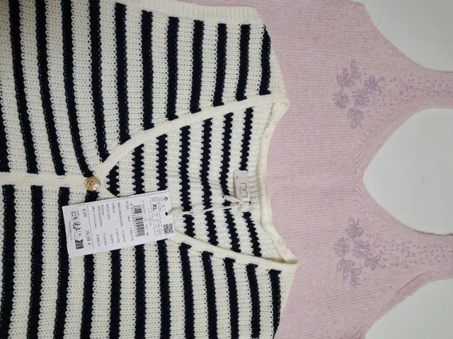 Chaleco Muker Punto Rayas Talla XL