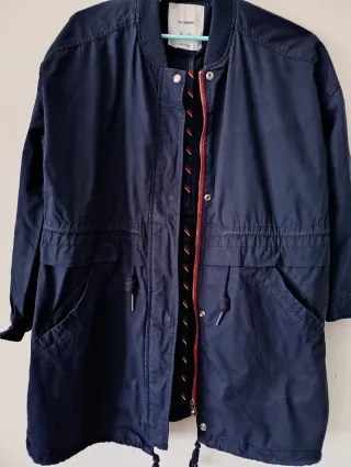 Blusão Pull Bear comprido azul escuro