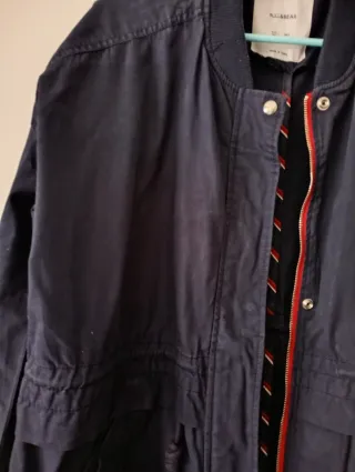 Blusão Pull Bear comprido azul escuro