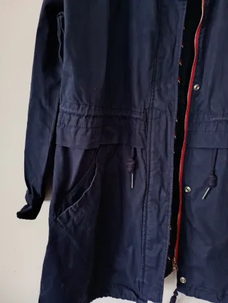 Blusão Pull Bear comprido azul escuro