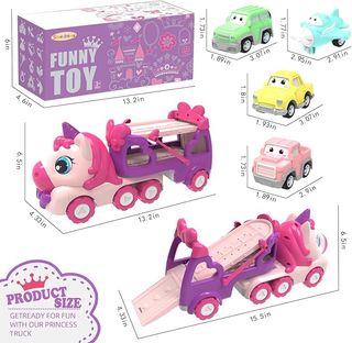 Camión Unicornio Transportador Juguetes