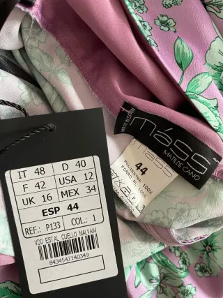 Vestido Matilde Cano Talla 44 Nuevo