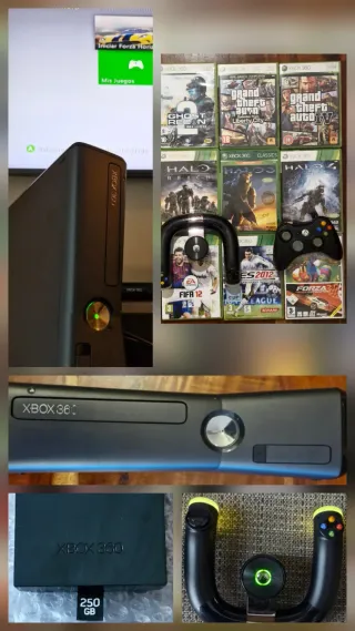 🇪🇦 Console Xbox 360 Slim con volante e giochi