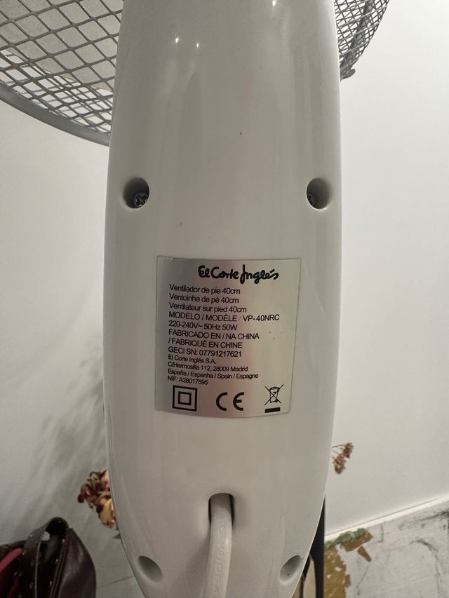Ventilador de pie El Corte Inglés