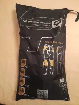 Pantalón Moto Mujer con Tirantes Negro