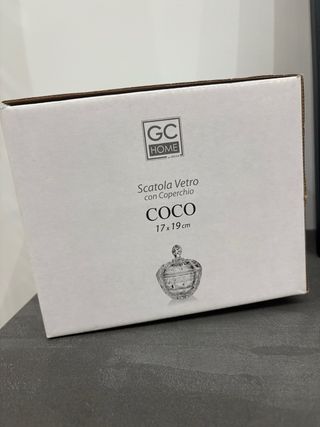 Porta caramelle in vetro decorato