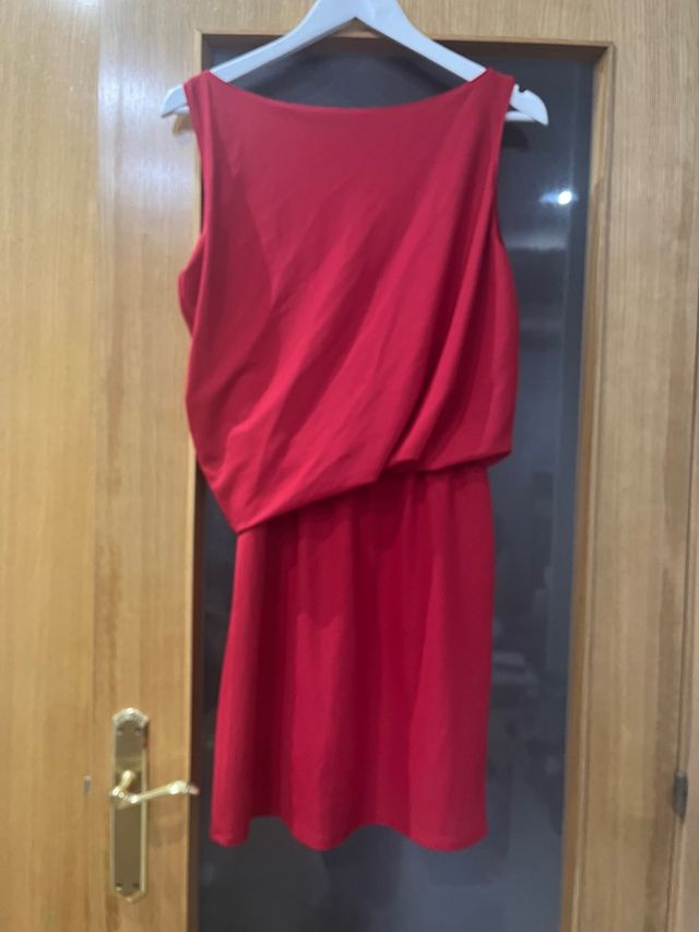 Vestido Zara rojo sin mangas corto Talla M