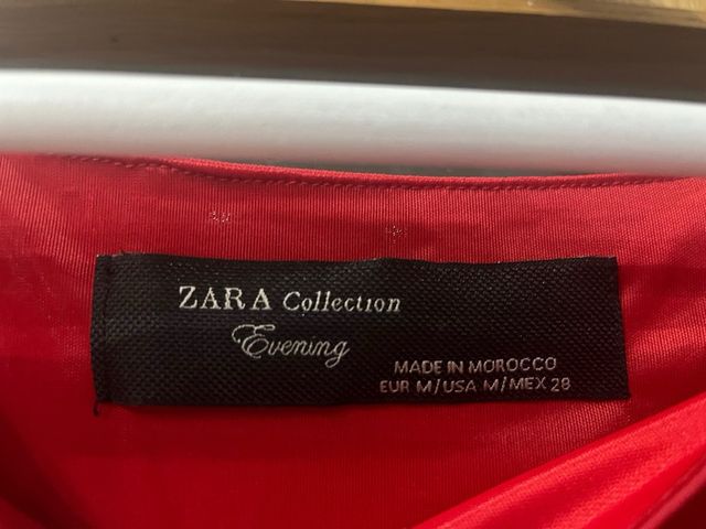 Vestido Zara rojo sin mangas corto Talla M