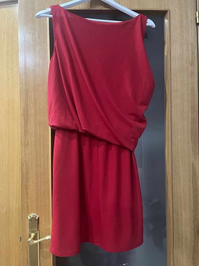 Vestido Zara rojo sin mangas corto Talla M