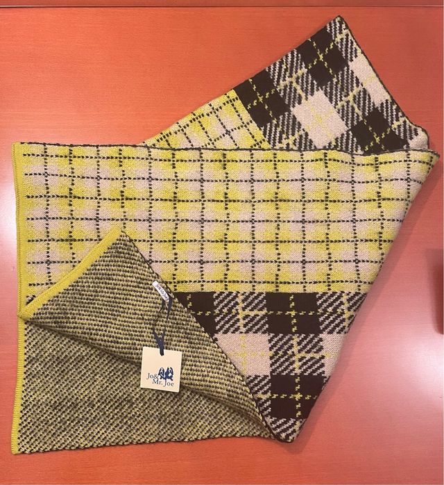 Bufanda lana reversible “Jo & Mr Joe” cuadros