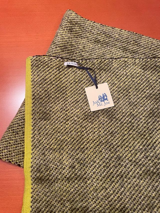 Bufanda lana reversible “Jo & Mr Joe” cuadros