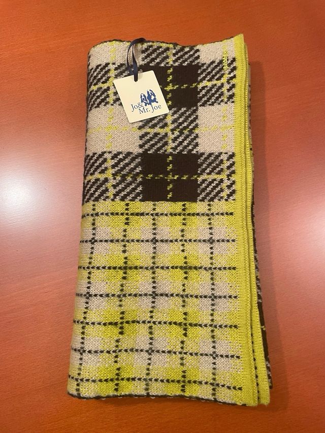 Bufanda lana reversible “Jo & Mr Joe” cuadros