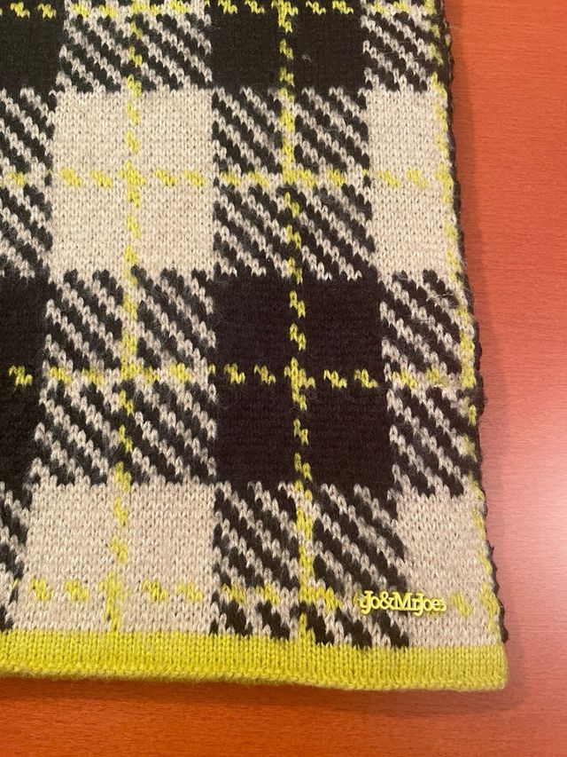 Bufanda lana reversible “Jo & Mr Joe” cuadros