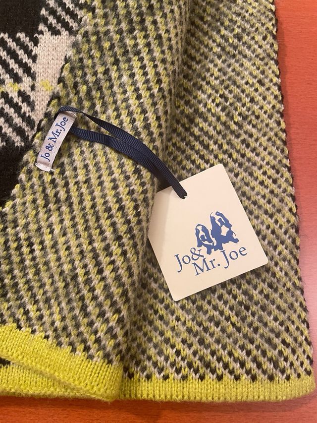 Bufanda lana reversible “Jo & Mr Joe” cuadros