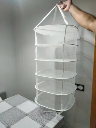 Secadero redondo de malla colgante. 5 niveles.