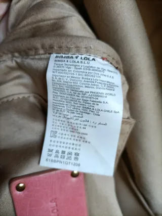 Bolso Bimba y Lola piel rosa empolvado