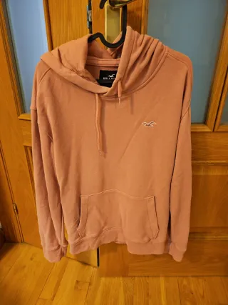 Sudadera Hollister Rosa Palo con Capucha Talla xs