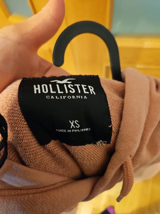 Sudadera Hollister Rosa Palo con Capucha Talla xs