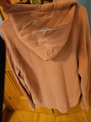 Sudadera Hollister Rosa Palo con Capucha Talla xs