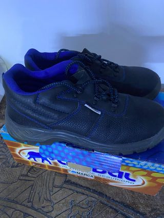 Zapatos de seguridad Anibal negros y azules