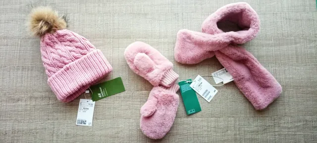 Conjunto Gorro,manoplas y bufanda T:2-4 Nuevo