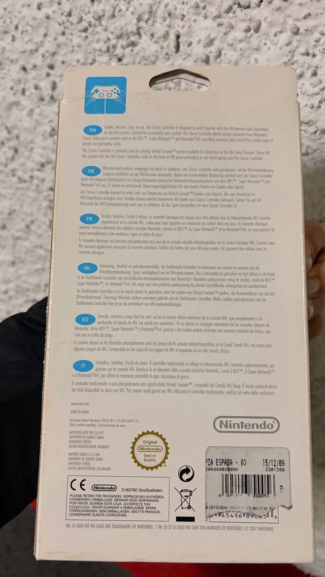 Control Clásico Wii Nuevo