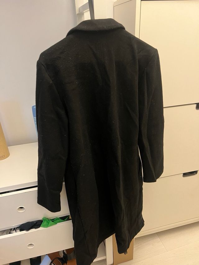 Abrigo Zara Negro Talla S Mujer