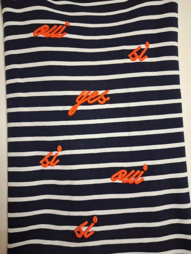 Sudadera T M Rayas Azul y Blanco