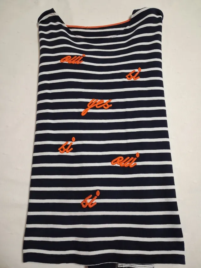 Sudadera T M Rayas Azul y Blanco