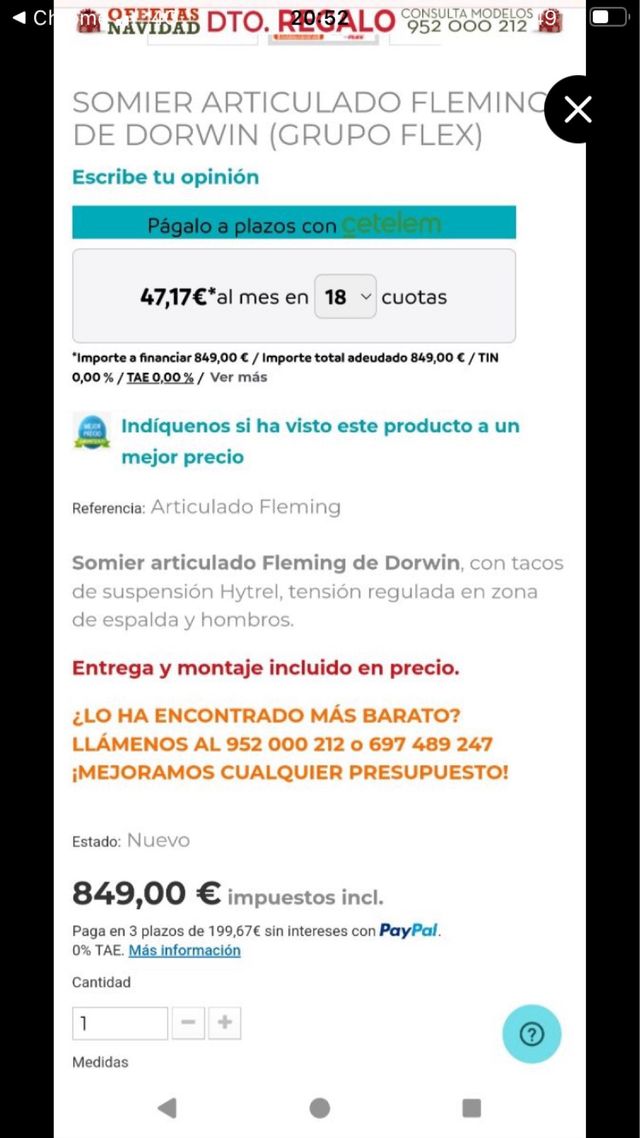 Somier Articulado Dorwing 135x190