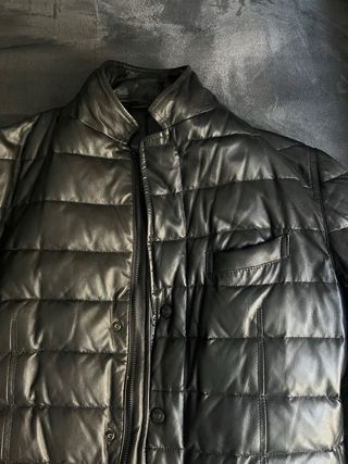 Chaqueta Piel Massimo Dutti Negra