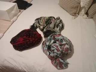 Lote de 3 fulares estampados