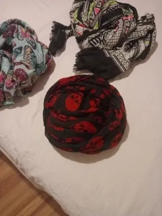 Lote de 3 fulares estampados