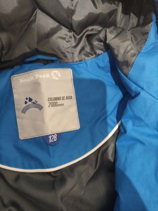 Mono de nieve y guantes para niño (8 años)