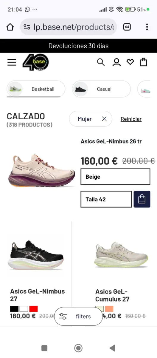 Zapatillas ASICS mujer rosa y morado