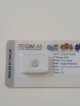 Diamante Certificato GWLAB 1.02 Carati