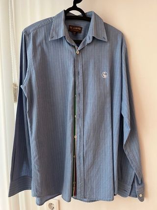 Camisa El Ganso azul con detalles multicolor