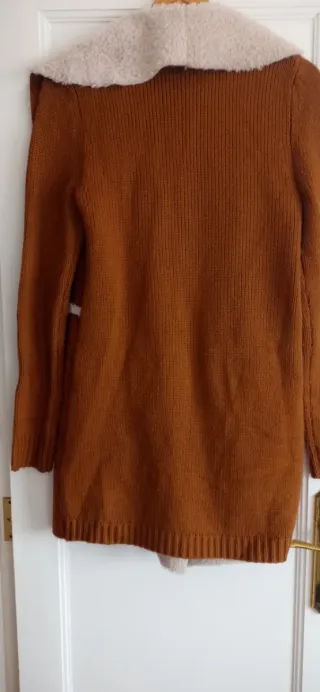 Chaqueta imitación ante y punto