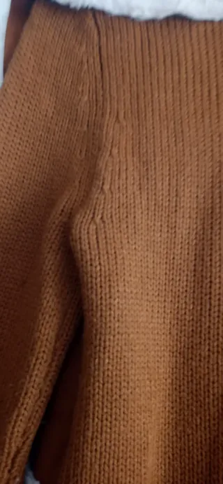 Chaqueta imitación ante y punto