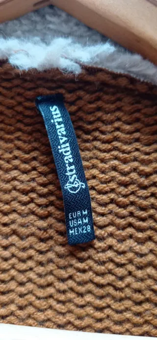 Chaqueta imitación ante y punto