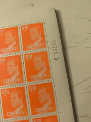 Lote de sellos naranjas