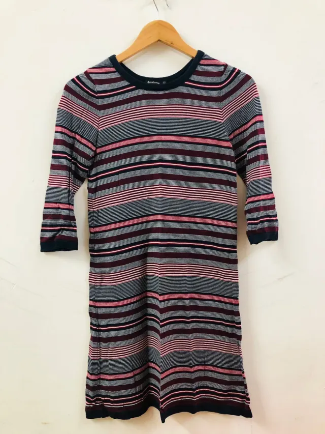 Vestido punto rayas Stradivarius